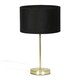 image 2 of ValueLights Charlie Gold Table Lamp Black Velvet Shade 
