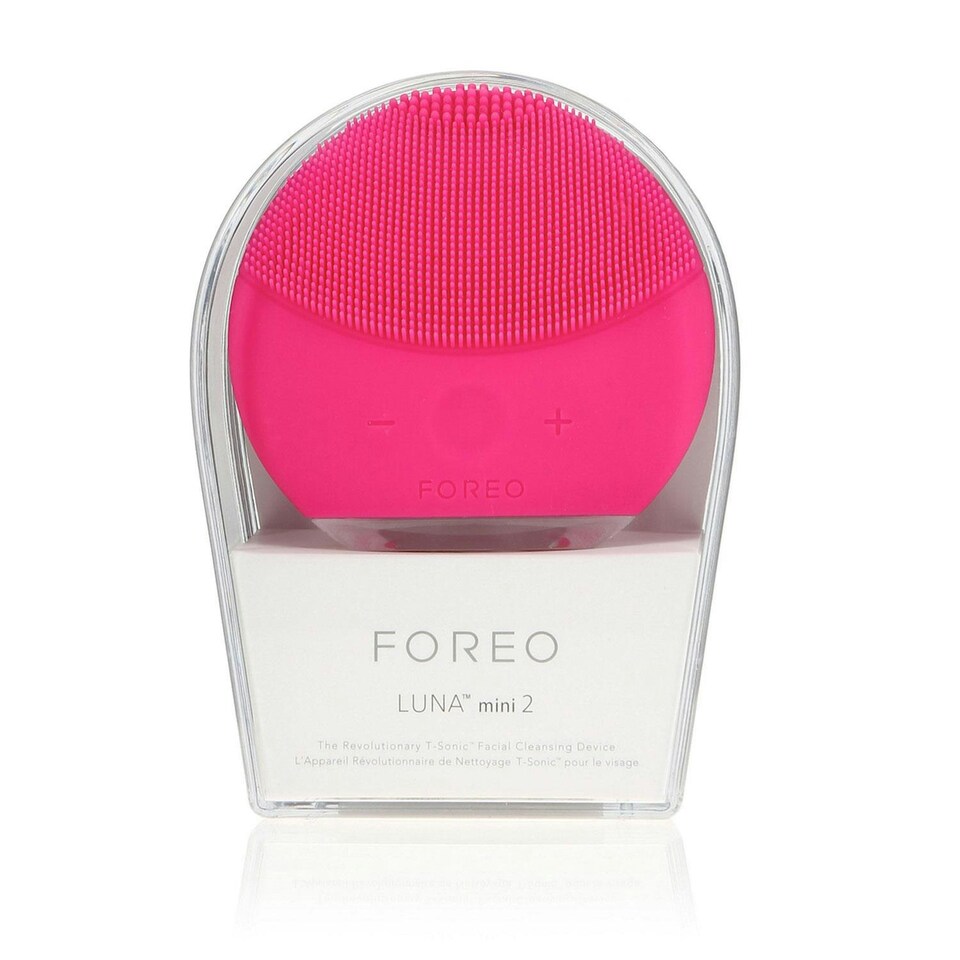 image 1 of FOREO Luna Mini 2 Facial Cleansing Brush Electric for All Skin Types, Fuchsia