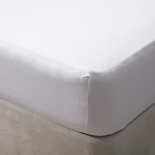 Belledorm Jersey Cotton Fitted Sheet - White - Double