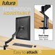 image 7 of Futura Single Monitor Arm Desk Mount, Gas Spring Adjustable Stand for 13-32 Inch Screens | Black | Black | 1