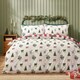 image 2 of Catherine Lansfield Christmas Stripe Reversible Duvet Cover Set Red Red | Super King