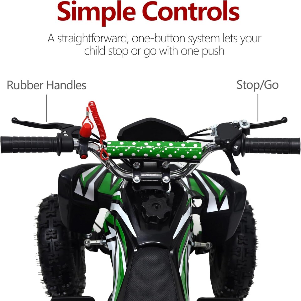 image 1 of Alivio 49CC Kids Mini Petrol Quad Bike (Green)