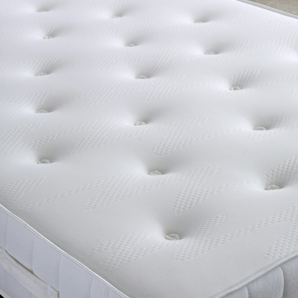 image 1 of Memory Maestro Memory Foam Black Naples Velvet 2 Drawer Divan Set And Valencia Headboard Double