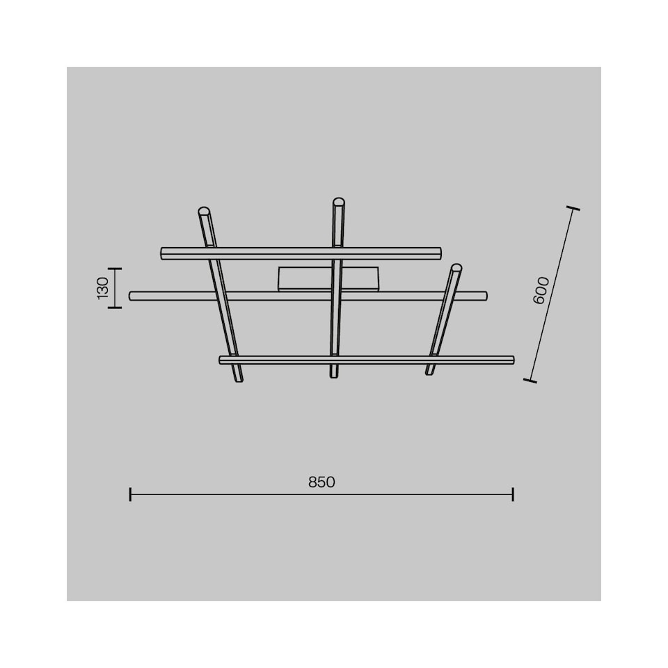 image 1 of Radiance Modern Square Integrated LED Semi Flush Ceiling Light Gold 3000K 2250lm White Shade