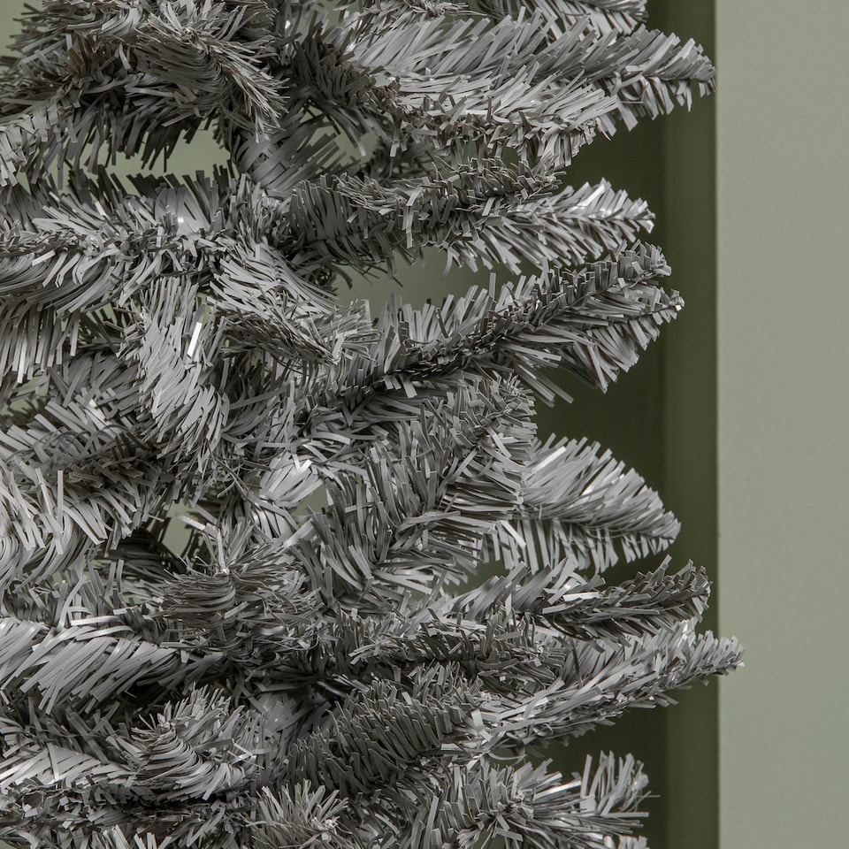 image 1 of 4ft (1.2m) Grey Artificial Pencil Christmas Tree With Green Metal Stand and 168 Tips