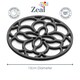 image 2 of Zeal Mini Silicone Heritage Circular Trivet, 13cm, Black