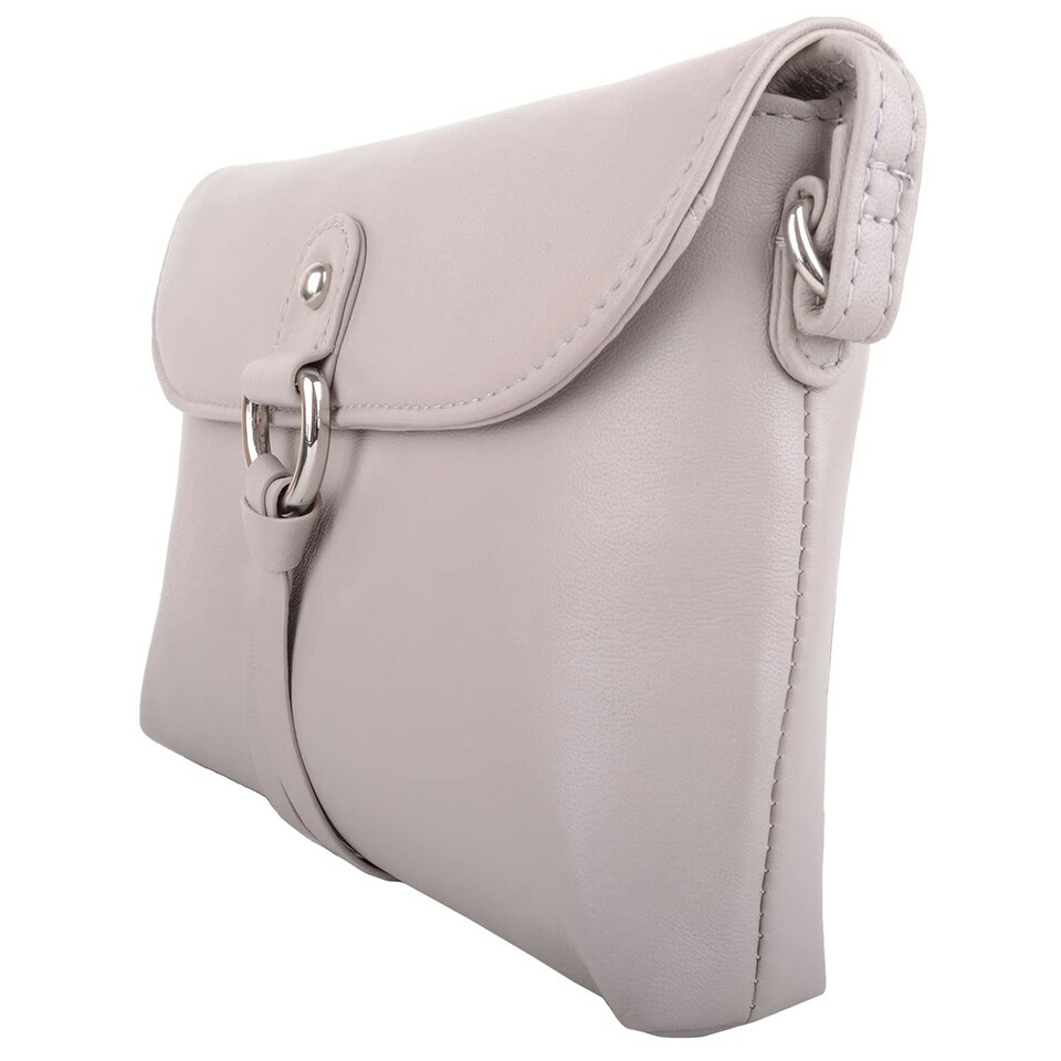 image 1 of Premium Soft Genuine Leather Cross Body Shoulder Bag, Tassel Detail Cream | Ivory