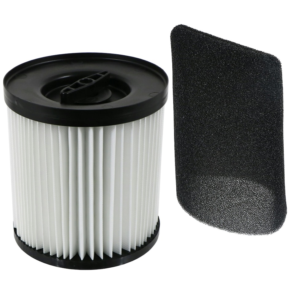 image 1 of SPARES2GO Filter + Foam Sleeve for Titan TTB774VAC 16L TTB775VAC 20L TTB776VAC 30L TTB777VAC 40L