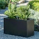 image 4 of Primrose 100cm Polystone Large Black Trough Planter