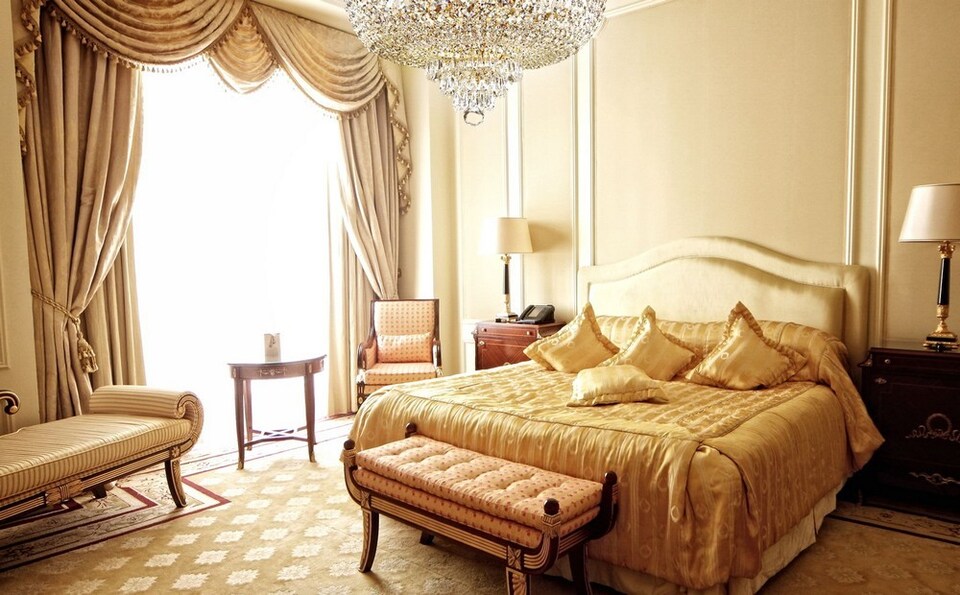 image 1 of Palace Semi Flush Ceiling Gold Antique & Crystal, 6 Light, E27