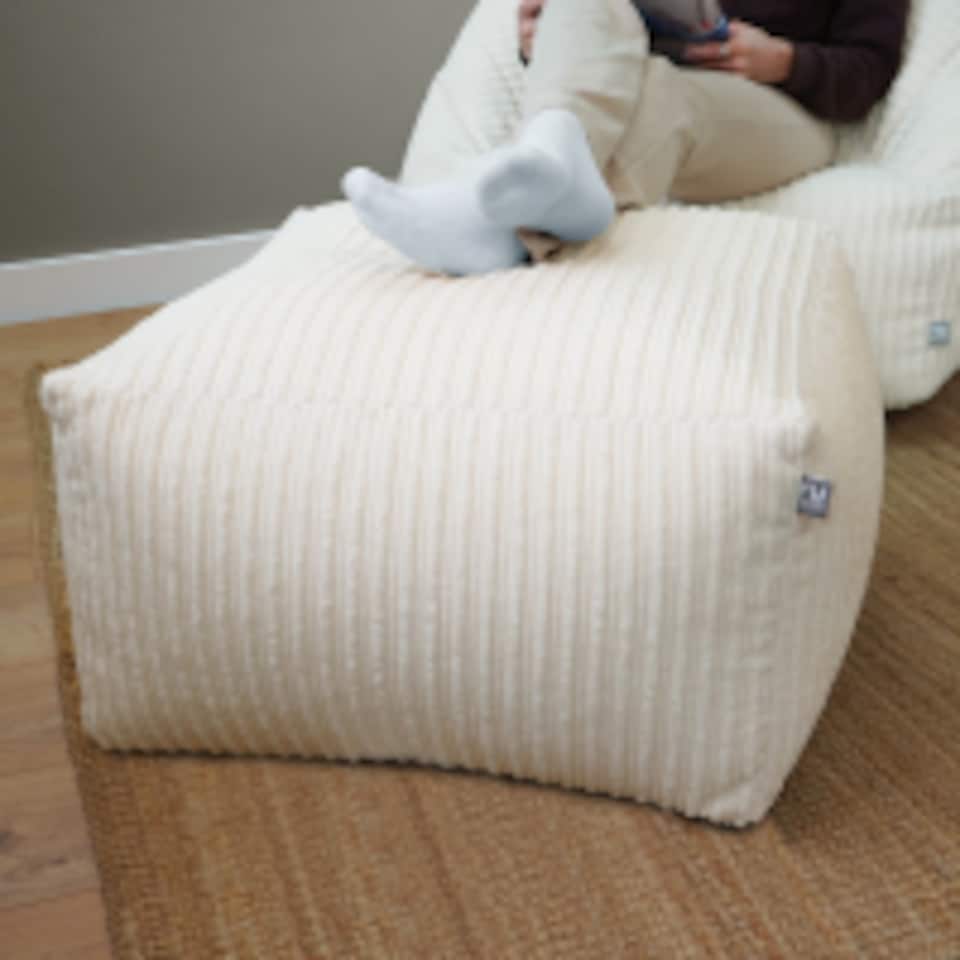 image 1 of rucomfy Indoor Large Ottoman Pouffe - Jumbo Cord Bean Bag Footstool