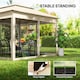 image 5 of Outsunny Garden Folding Tent Heavy Duty Pop Up Gazebo for Party Cream | Cream