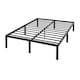 image 3 of Hertford Modern Low Platform Black Metal Bed Frame (Double)