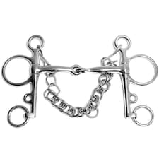 Korsteel Stainless Steel Jointed Pelham Bit - Silver - 5.5in