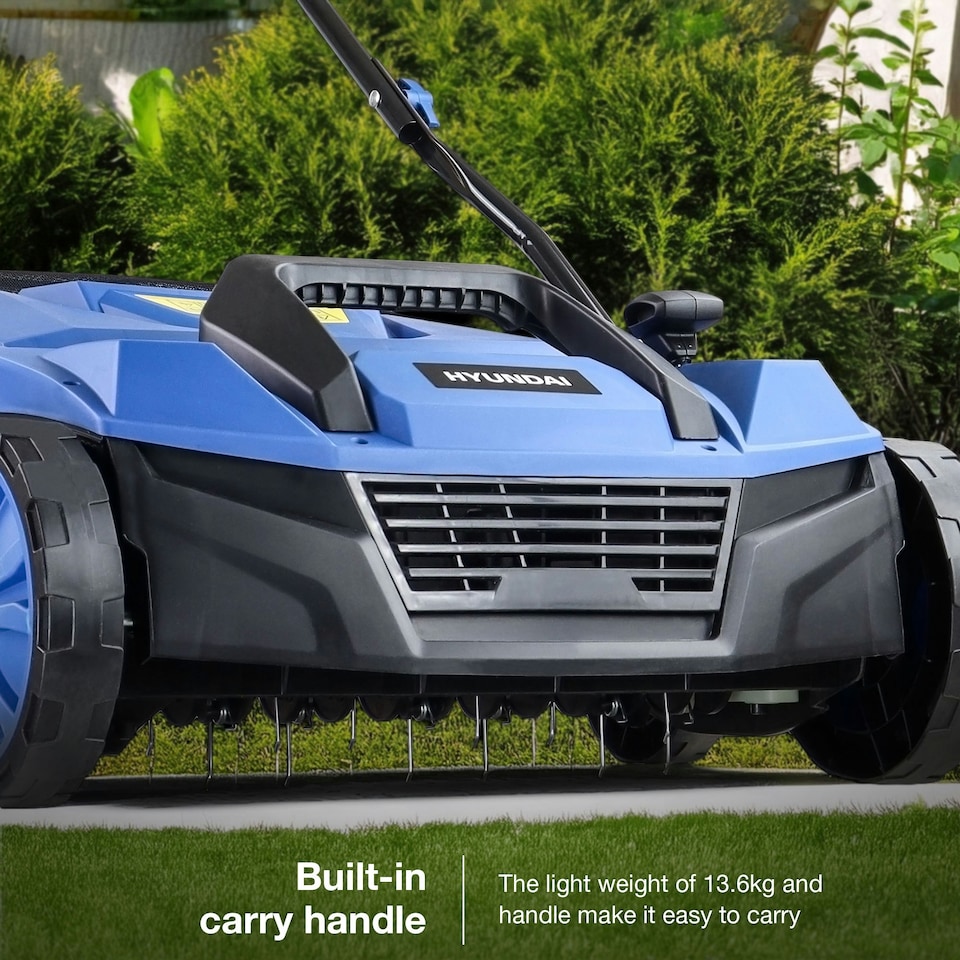 image 1 of Hyundai 1800W Electric Lawn Scarifier / Aerator / Lawn Rake, 230V | HYSC1800E