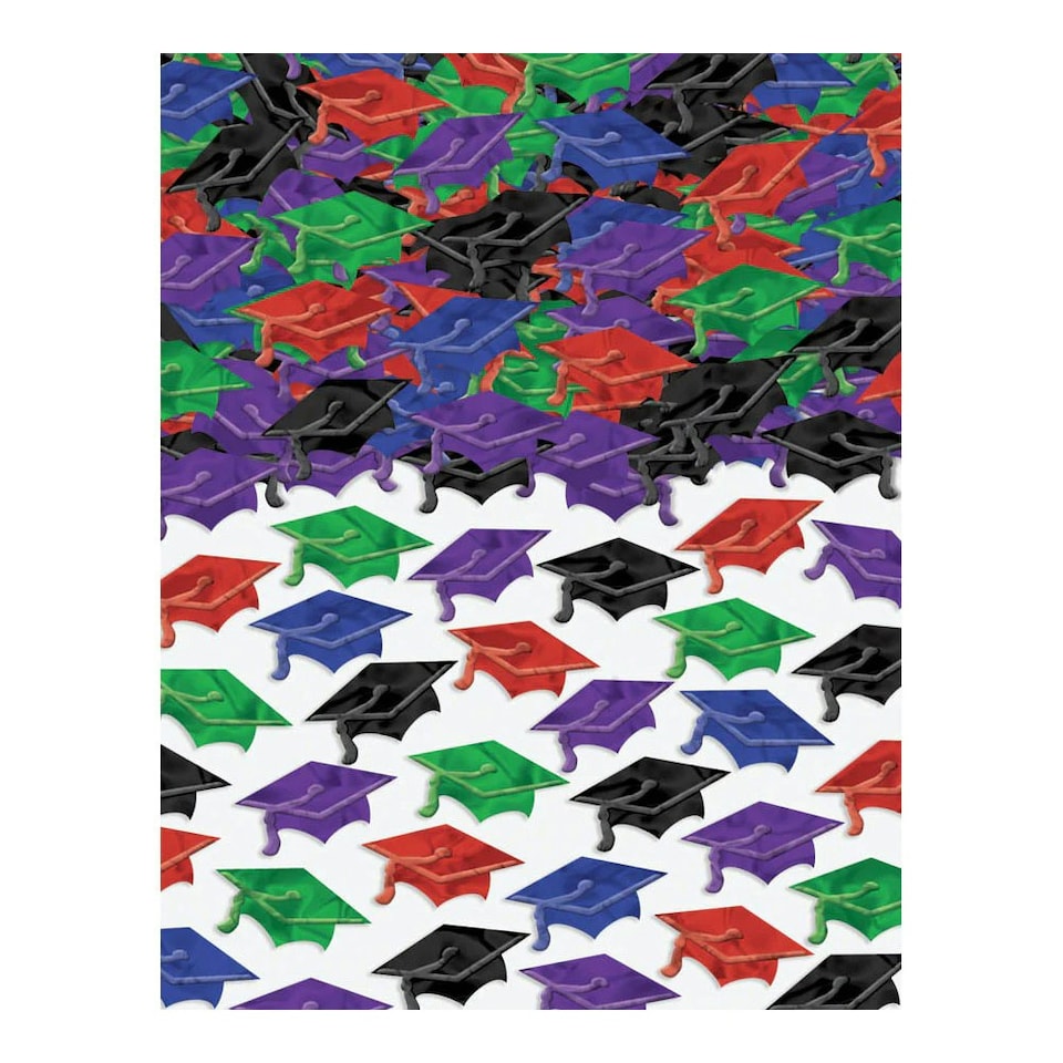 Amscan Foil Graduation Cap Confetti - Multicoloured - One Size