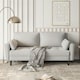 image 2 of Yaheetech Fabric Upholstered Sofa 2 Seater Couch with Tufted Single Seat Cushion Grey | Griege