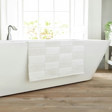 Egyptian Spa Absorbent 1600gsm Bath Mat - 55x 85cm Super-Soft Bathroom Cotton Rug White | 55x85cm