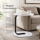 image 5 of MantraRaj Side Table for Sofa & Bed Small Snack Coffee Table Compact Couch Sofa Side Table White