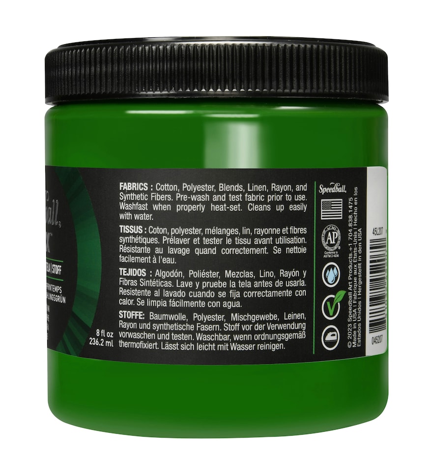 image 1 of Speedball Flex Screen Printing Fabric Ink, Spring Green, 8oz