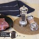 image 6 of Buckingham Clear Acrylic Classic Salt & Pepper Mill Set with Stainless Steel Band