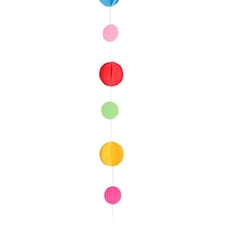 Multicolour Circles Fun String Balloon Tail 155cm