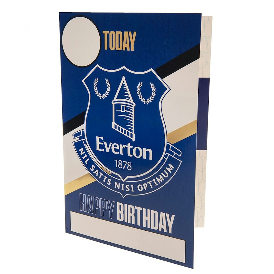 image 1 of Everton FC Birthday Card With Stickers - Blue/White/Gold - One Size