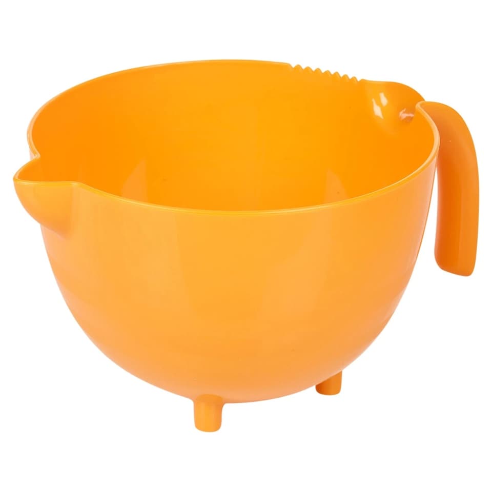 image 1 of Large Plastic Mixing Measuring & Dispensing Jug Pitcher with Pouring Spout Kitchen | Orange | Orange | One Size