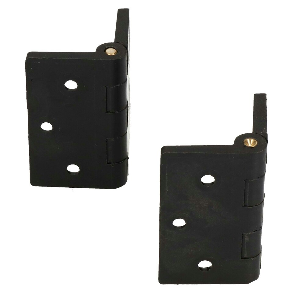 image 1 of Reinforced Nylon Hinge Plastic 64x67mm Italian Industrial Door Locker Hatch 2PK Black