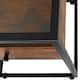 image 4 of Nightstand with glass surface and drawer Brown | Dark Wood