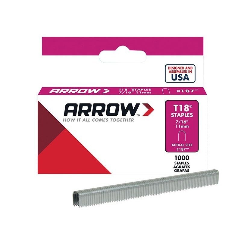 Arrow T18 Staples - Multi Colour - 11mm (7/16in)