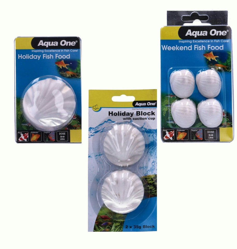 image 1 of Aqua One Holiday Feeder Aquarium Fish Tank Food | Multi | 2 x 35g