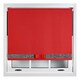 image 1 of FURNISHED Blackout Roller Blind with Black Glitter Trim and Red Bow Trimmable Window Shade | Red | Red | (W) 45cm x (L) 210cm