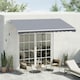 image 2 of Outsunny Garden Sun Shade Canopy Retractable Awning, 2.5 x 2m, Grey 
