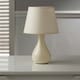 image 1 of Calvin Cream Ceramic Table Lamp with Matching Shade Grey