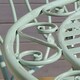 image 5 of Charles Bentley Rustic Wrought Iron Outdoor Bistro Set - Sage Green