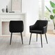 image 3 of Furniturebox Calla 2x Black Faux Leather Black Leg Dining Chair