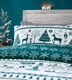 image 3 of Noel Christmas Teal Duvet Cover Set | Green | Teal | Single