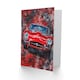 image 2 of Red Iconic Sports Car Modern Abstract Painting Father's Day Card
