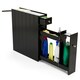 image 1 of VonHaus Shrewsbury Black Slim Bathroom Storage Unit with Drawers