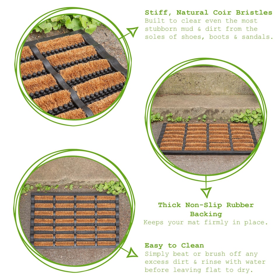 image 1 of Nicola Spring Heavy Duty Scraper Door Mat - 60cm x 40cm