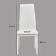 image 4 of Black Marble Effect Dining Table with 4 White Faux Leather Chairs Kitchen Furniture