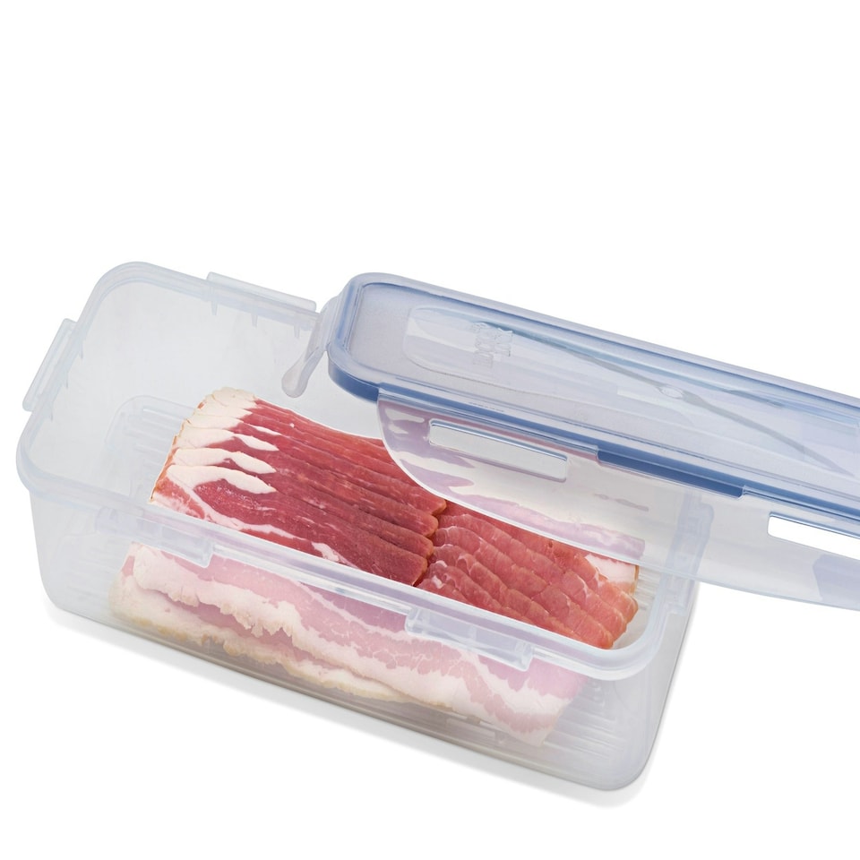 image 1 of LocknLock Classic Bacon Box Rectangular Kitchen Food Storage Container - 1 L