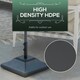 image 5 of Outsunny 60kg Square Parasol Base with Wheels Fillable Plastic Umbrella Stand | Black | Black