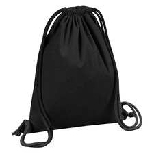 Westford Mill Cotton Drawstring Bag - Black - One Size (UTRW7786) | Multi | One Size