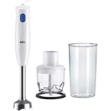 Braun MultiQuick Hand Blender with Chopper and 350ml Beaker MQ10-201MWH White