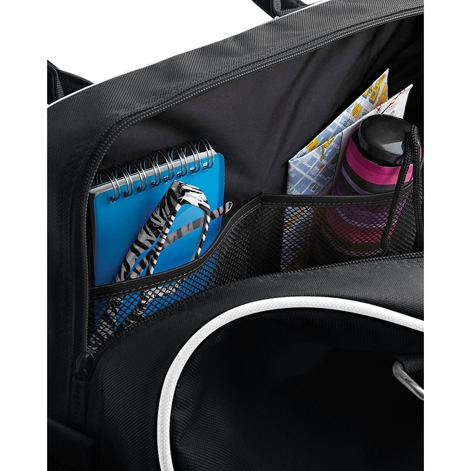 image 1 of Bagbase Retro Bowling Bag (23 Litres) - Black/White - One Size Black | One Size