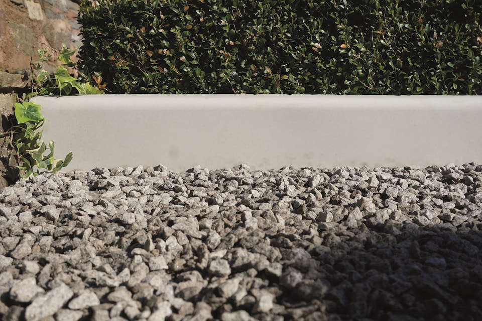image 1 of Half Round Path Edging 910 x 150 x 50 Grey - Full Pallet of 60 - Bowland Stone