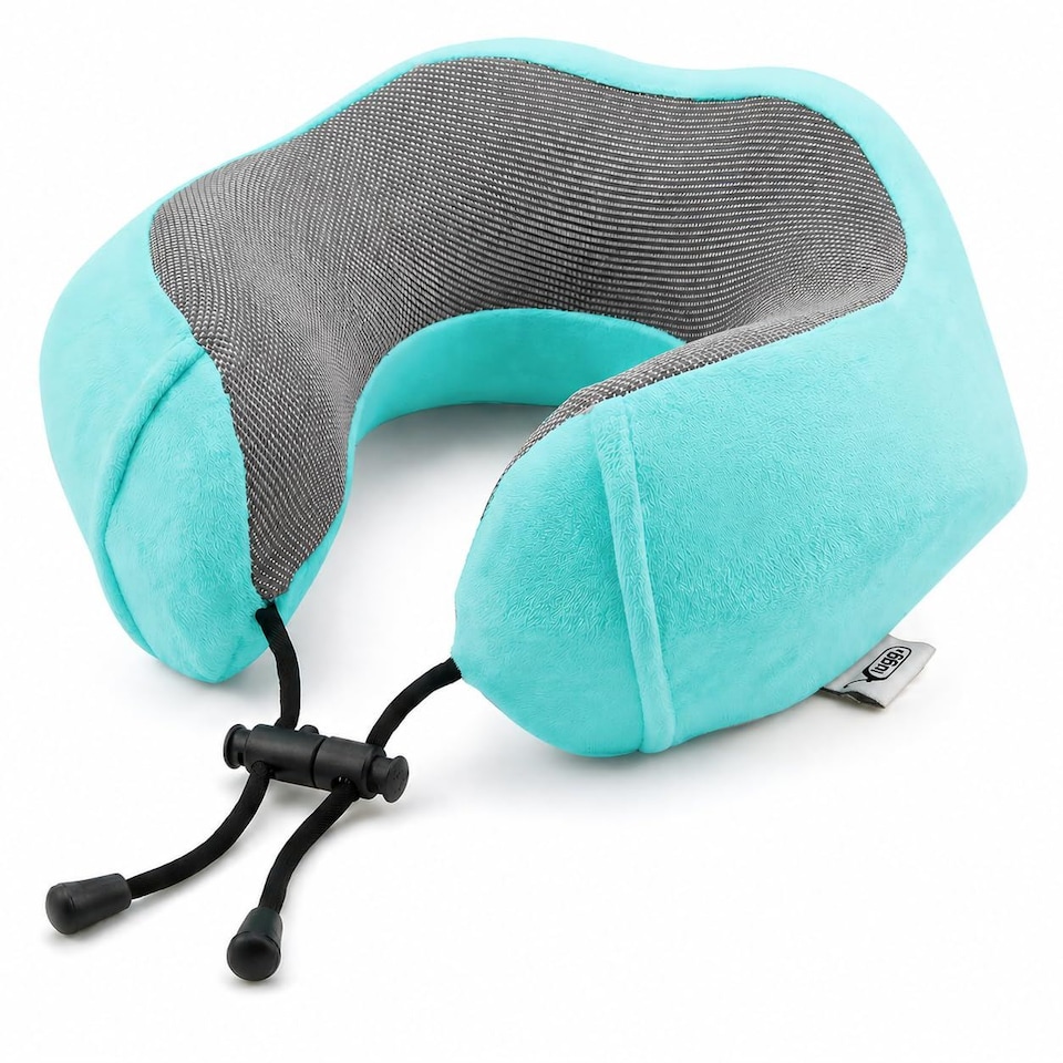 image 1 of Lugg Memory Foam Travel Neck Pillow with Adjustable Buckle and Washable Cover