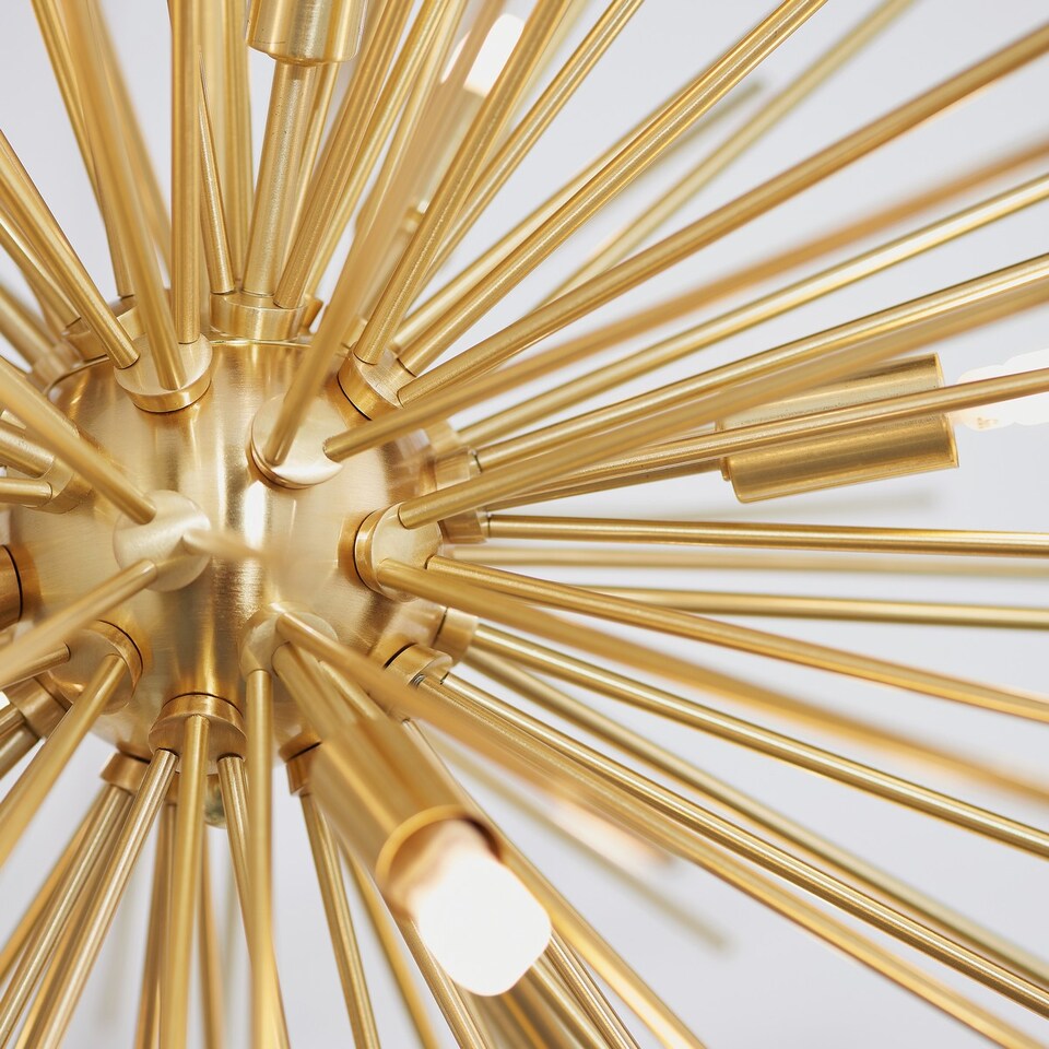 image 1 of Orta 9 Light Spherical Pendant Satin Brushed Gold Plate, G9